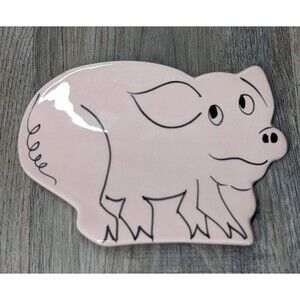 Vintage Mancer Ceramic Pig Spoon Rest Made in Italy